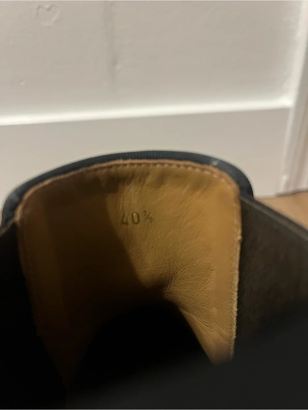 Christian Louboutin Black Leather Chelsea Boots with Red Sole Trim 40 1/2